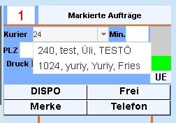 Kurier buchen �ber Nummer