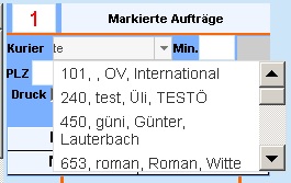 Kurier buchen �ber Name